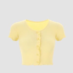 NWT! Cider yellow pastel ribbed crop top